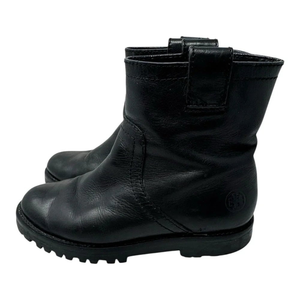 🖤Tory Burch 🤑Y2K Revival Platform‎ Chunky GrungeMoto Leather Boot 5.5